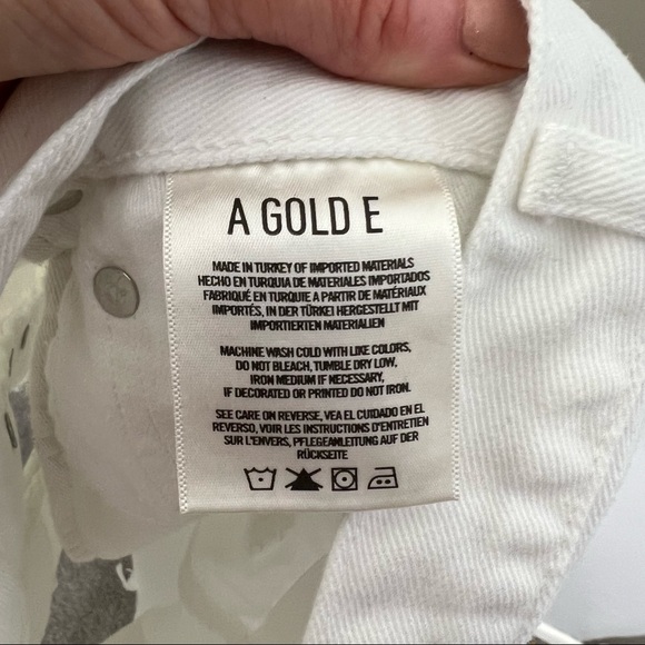 AGOLDE shorts-Parker Cut Off Short in Detour-size 23, white shorts - Picture 8 of 11